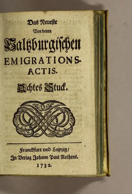 Derer Saltzburgischen Emigrations-Acten Erster [-Zweyter und letzter] Band cover