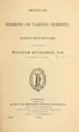 Cover image for Twenty-six sermons on various subjects