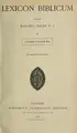 Cover image for Lexicon biblicum