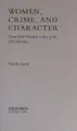 Cover image for Women, crime, and character