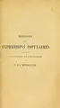 Cover image for Histoire des expressions populaires relatives ©  l'anatomie, ©  la physiologie et a la m©♭decine