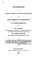 Cover image for Pilgrimages to Saint Mary of Walsingham and Saint Thomas of Canterbury.