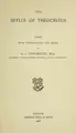 Cover image for The Idylls of Theocritus