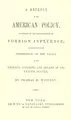 Cover image for A defence of the American policy, as opposed to the encroachments of foreign influence