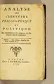 Cover image for Analyse de l'histoire philosophique et politique des établissemens & du commerce des Européens dans les deux Indes