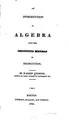 Cover image for An introduction to algebra upon the inductive method of instruction.