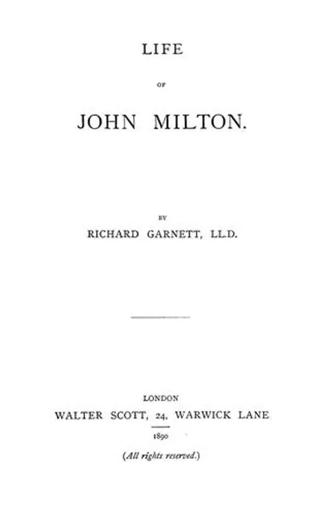 Life of John Milton cover
