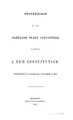Cover image for Proceedings of the Maryland State Convention, to Frame a New Constitution