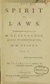 Cover image for The spirit of laws