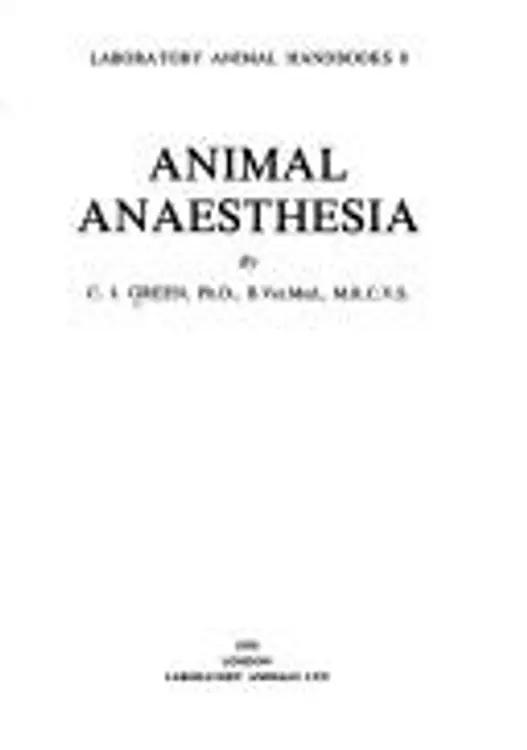 Animal anaesthesia cover