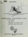Cover image for Archaeological investigations in Utah at Fish Springs, Clay Basin, northern San Rafael Swell, southern Henry Mountains