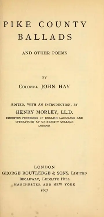 Pike County ballads: and other poems cover