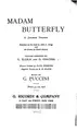 Cover image for Madam Butterfly: A Japanese Tragedy
