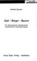 Cover image for Adel, Bürger, Bauern