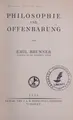 Cover image for Philosophie und Offenbarung