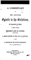Cover image for A Commentary on St. Paul's Epistle to the Galatians, by Martin Luther.