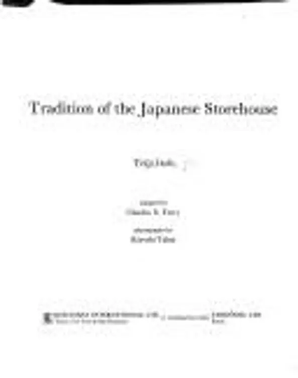 Kura; design and tradition of the Japanese storehouse cover