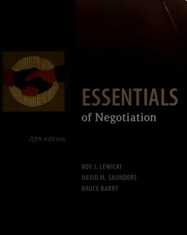 Essentials of negotiation cover