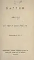 Cover image for Sappho