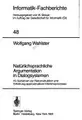 Cover image for Natürlichsprachliche Argumentation in Dialogsystemen