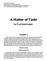 Cover image for A matter of taste