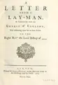 Cover image for A letter from a lay-man in communion with the Church of England ... to the Right Revd the Lord Bisho of ----.