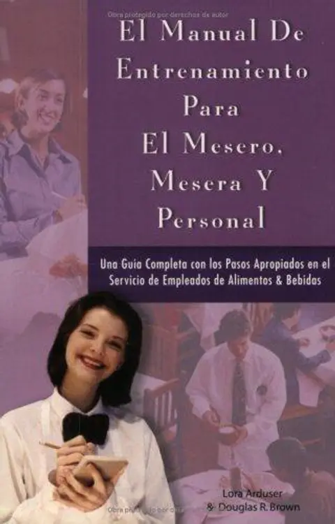 El Manual de Entrenamiento para el Mesero, Mesera y Personal cover