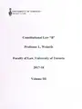 Cover image for Constitutional law "B"