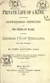 Cover image for The private life of a king