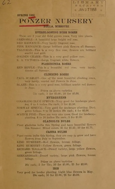 Spring 1958 cover