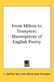 Cover image for From Milton to Tennyson