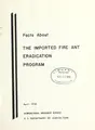 Cover image for Facts about the imported fire ant eradication program