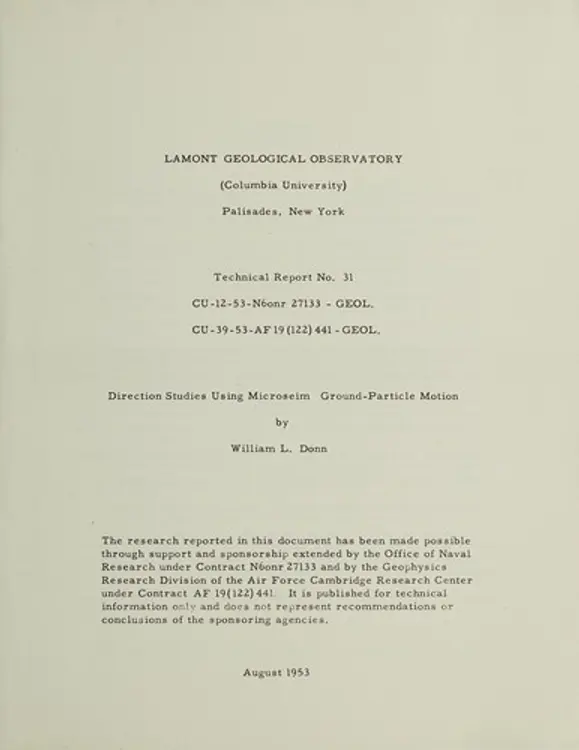 Direction studies using microseim ground-particle motion cover