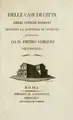 Cover image for Delle case di citta degli antichi Romani secondo la dottrina di Vitruvio