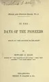 Cover image for In the days of the pioneers