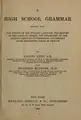 Cover image for A high school grammar