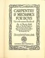 Cover image for Carpentry & mechanics for boys