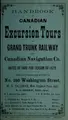 Cover image for Handbook of Canadian excursion tours via Grank Trunk Railway and Canadian Navigation Co. Rates of fare for season of 1879
