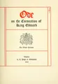 Cover image for Ode on the coronation of King Edward