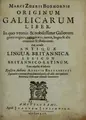 Cover image for Originum Gallicarum liber ...