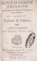 Cover image for Nouum lumen chymicum