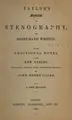 Cover image for Taylor's system of stenography, or short-hand writing