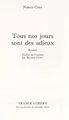 Cover image for Tous nos jours sont des adieux