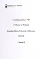 Cover image for Constitutional law "B"