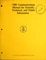 Cover image for NBS communications manual for scientific, technical, and public information