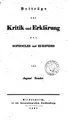 Cover image for Beiträge zur Kritik und Erklärung der griechischen Dramatiker