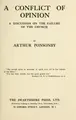 Cover image for A conflict of opinion