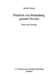 Cover image for Friedrich von Hardenberg, genannt Novalis