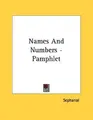 Cover image for Names And Numbers - Pamphlet