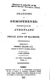 Cover image for The Orations of Demosthenes: Pronounced to Excite the Athenians Against ...